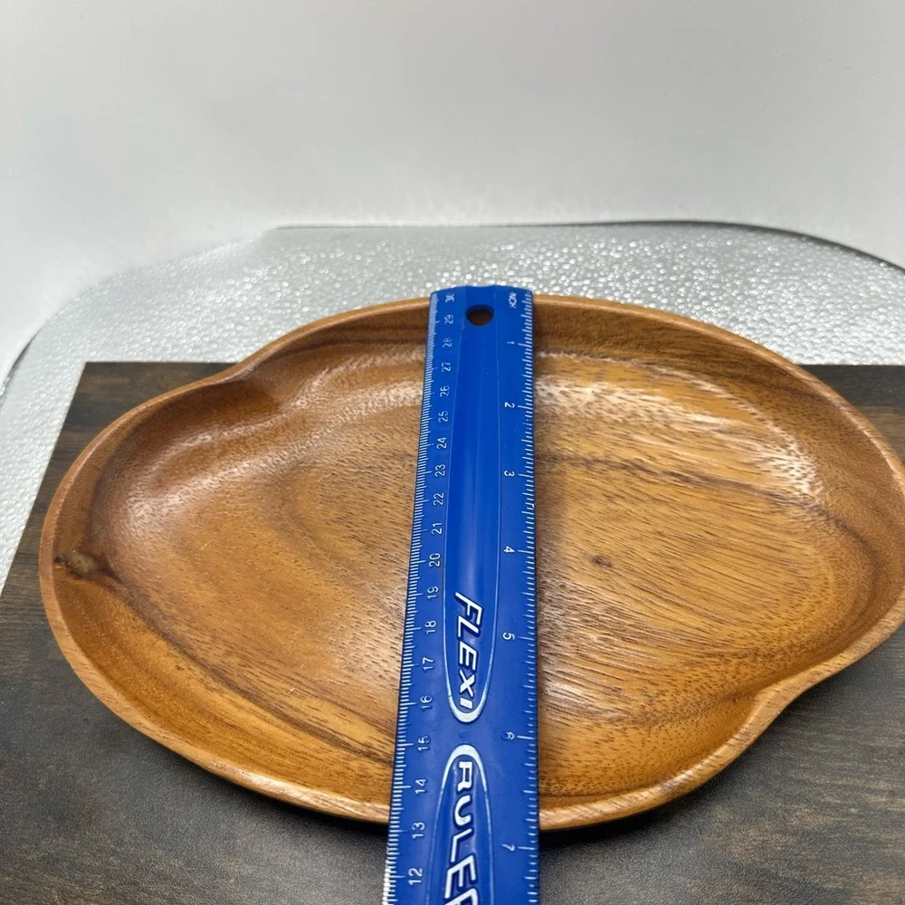 Mid Century Modern Carved Wood Fruit Centerpiece